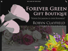 Tablet Screenshot of forevergreengiftboutique.com